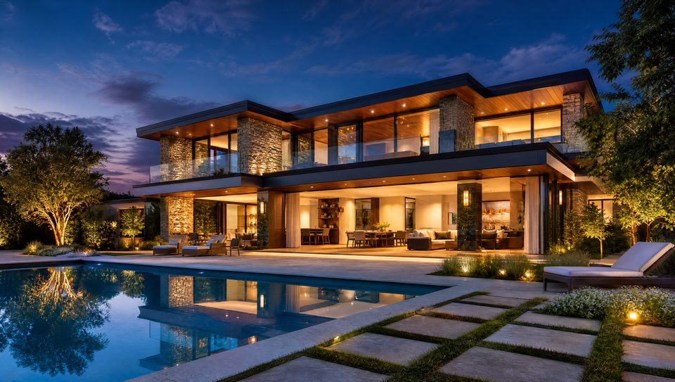 Casa moderna com piscina